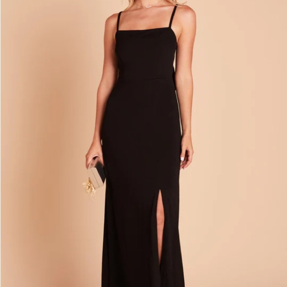 Birdy Grey Crepe Black Bridesmaid Dress